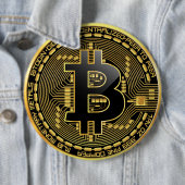 Badge Rond 15,2 Cm Bouton de Bitcoin (En situation)