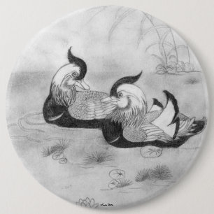 Badge Rond 15,2 Cm Bouton de canard de mandarine