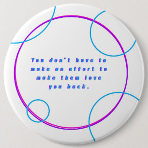 Badge Rond 15,2 Cm Bouton de citation de rupture cardiaque néon rétro