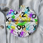 Badge Rond 15,2 Cm [bouton de conversations] (En situation)