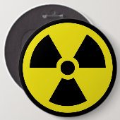 Badge Rond 15,2 Cm Bouton de déchets nucléaires (Devant & derrière)