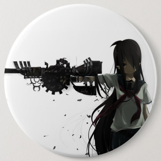 Badge Rond 15,2 Cm Bouton de fille d'Anime (Devant)