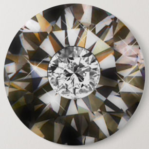 Badge Rond 15,2 Cm Bouton de GOUJON de DIAMANT