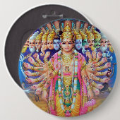 Badge Rond 15,2 Cm Bouton de Krishna Vishvarupa (Devant & derrière)