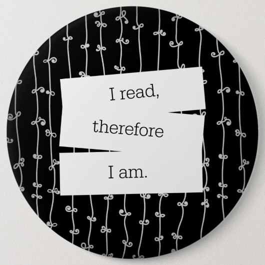 Badge Rond 15,2 Cm Bouton de la devise du rat de bibliothèque (Devant)