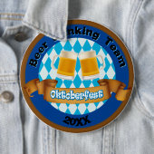 Badge Rond 15,2 Cm Bouton de l'équipe de bière Oktoberfest (En situation)
