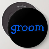 Badge Rond 15,2 Cm bouton de marié (Devant & derrière)