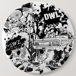 Badge Rond 15,2 Cm Bouton de MONSTOR DWL