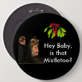 Badge Rond 15,2 Cm Bouton de Noël Mistletoe (Devant & derrière)
