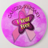 Badge Rond 15,2 Cm Bouton de Pinback pour cancéreux heureux (Devant)