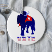 Badge Rond 15,2 Cm Bouton de républicain de vote (En situation)