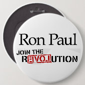 Badge Rond 15,2 Cm Bouton de Ron Paul 2012 (Devant & derrière)