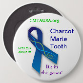 Badge Rond 15,2 Cm Bouton de ruban de CMT (Devant & derrière)