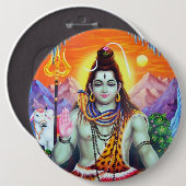 Badge Rond 15,2 Cm Bouton de Shiva - version 4 (Devant & derrière)
