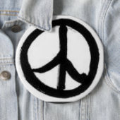Badge Rond 15,2 Cm Bouton de signe de paix (En situation)