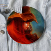 Badge Rond 15,2 Cm Bouton de sorcière (En situation)