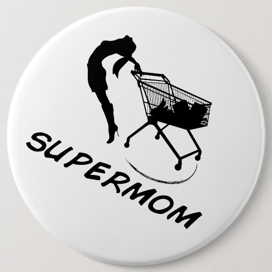 Badge Rond 15,2 Cm Bouton de Supermom (Devant)