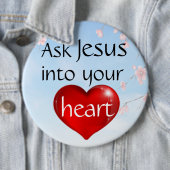 Badge Rond 15,2 Cm Bouton Demander à Jésus (En situation)