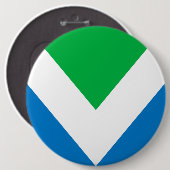 Badge Rond 15,2 Cm Bouton d'épingle du drapeau végétalien (Devant & derrière)