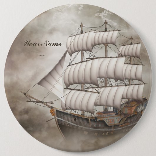 Badge Rond 15,2 Cm Bouton d'expédition cloud (Devant)