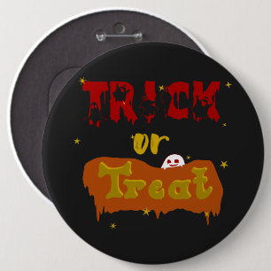 Badge Rond 15,2 Cm Bouton d'Halloween de la boîte drôle de queue ou d