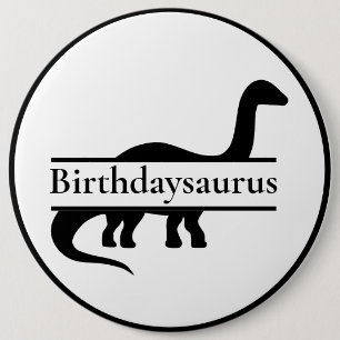 Badge Rond 15,2 Cm Bouton Dinosaur Anniversaire