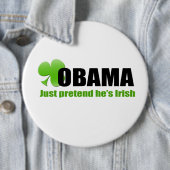 Badge Rond 15,2 Cm Bouton d'Obama d'Irlandais (En situation)
