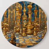 Badge Rond 15,2 Cm Bouton Dreamy À Thème Échecs (Devant)