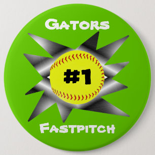 Badge Rond 15,2 Cm Bouton du base-ball de Fastpitch