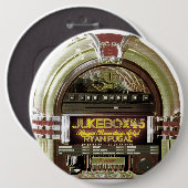 Badge Rond 15,2 Cm Bouton du JUKE-BOX 45 de RVP (Devant & derrière)