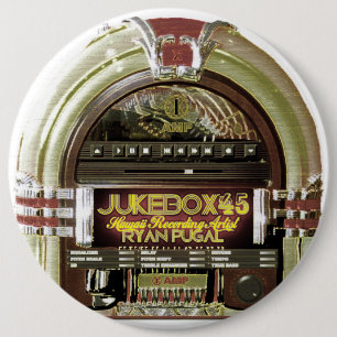 Badge Rond 15,2 Cm Bouton du JUKE-BOX 45 de RVP