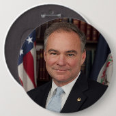 Badge Rond 15,2 Cm Bouton ÉNORME de Tim Kaine/Pin (Devant & derrière)