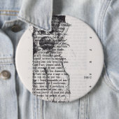 Badge Rond 15,2 Cm Bouton Étrange singe Année 2016 (En situation)