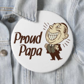 Badge Rond 15,2 Cm Bouton fier de papa (En situation)