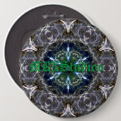 Badge Rond 15,2 Cm Bouton Folk Mandala (Devant & derrière)