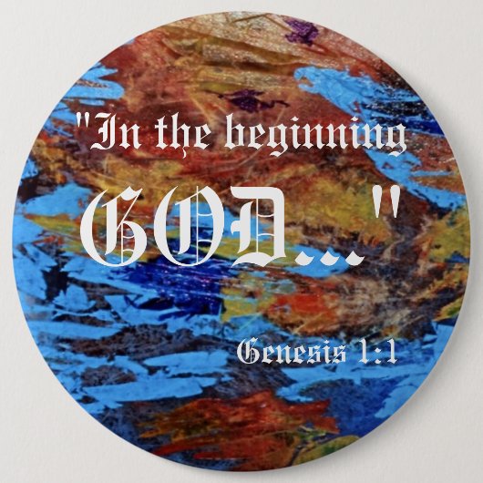 Badge Rond 15,2 Cm Bouton Genèse 1:1 (Devant)