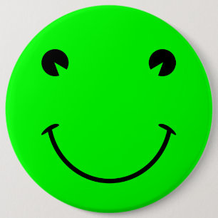 Badge Rond 15,2 Cm Bouton Grand Sourire