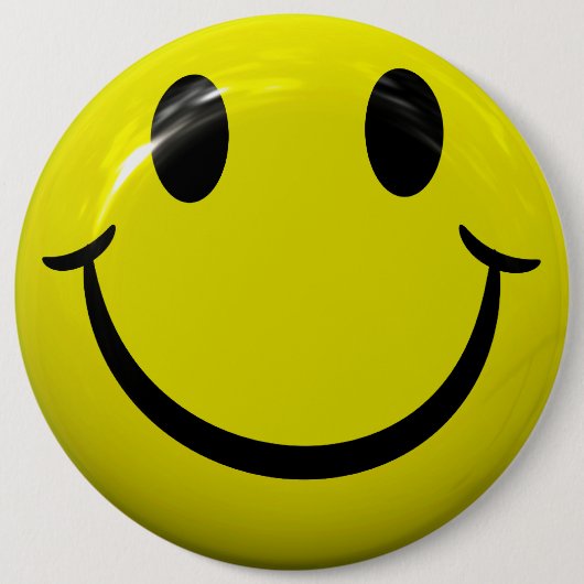 Badge Rond 15,2 Cm Bouton Grand Visage (Devant)