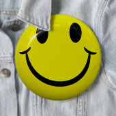 Badge Rond 15,2 Cm Bouton Grand Visage (En situation)