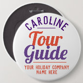 Badge Rond 15,2 Cm Bouton Guide d'excursions (Devant & derrière)