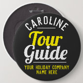 Badge Rond 15,2 Cm Bouton Guide d'excursions (Devant & derrière)