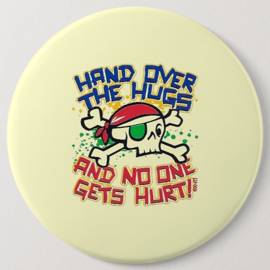 Badge Rond 15,2 Cm Bouton Hugs (Devant)