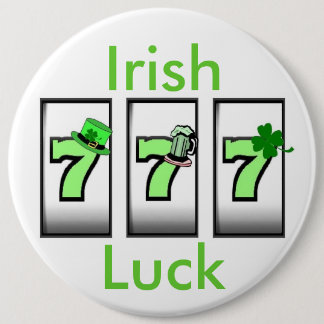 Badge Rond 15,2 Cm Bouton Irish Luck 777