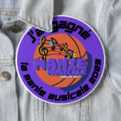 Badge Rond 15,2 Cm Bouton J'ai gagné 2023 (En situation)