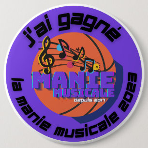 Badge Rond 15,2 Cm Bouton J'ai gagné 2023