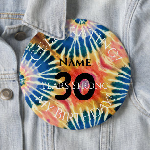 Badge Rond 15,2 Cm Bouton Joyeux anniversaire - HAMbyWG