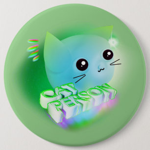 Badge Rond 15,2 Cm Bouton Kawaii de dessin animé Kitten