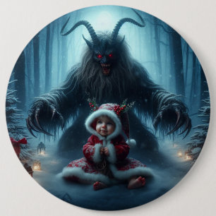 Badge Rond 15,2 Cm Bouton Krampus de Noël
