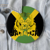 Badge Rond 15,2 Cm Bouton Lion jamaïcain (En situation)