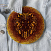 Badge Rond 15,2 Cm bouton lion tribal (En situation)